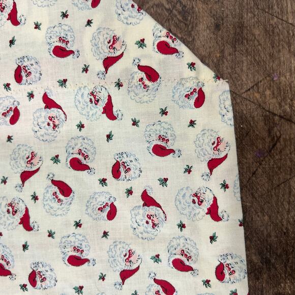 Vintage Handmade Christmas Santa Table Runner 40.5 in - Picture 8 of 9